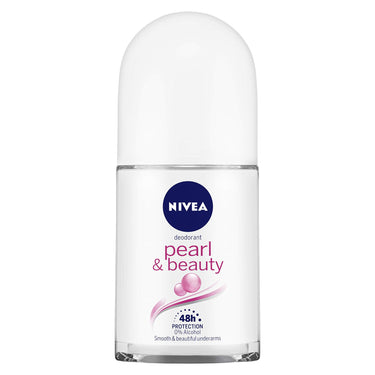 Nivea Deodorant Roll On, Fresh Natural for Unisex, 50ml And Deodorant Roll On, Pearl & Beauty for Unisex, 50ml